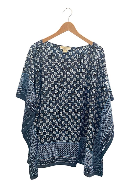 MICHAEL Michael Kors Tops - MICHAEL Michael Kors Border Print Poncho Blouse Shirt Size 3X